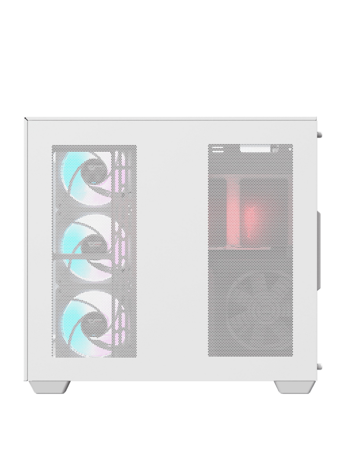 Darkflash TH285 Mid-Tower ATX Gaming Case - Tempered Glass - Without Fans - White - image 5