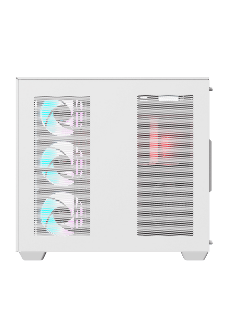 Darkflash TH285 Mid-Tower ATX Gaming Case - Tempered Glass - Without Fans - White - image 5