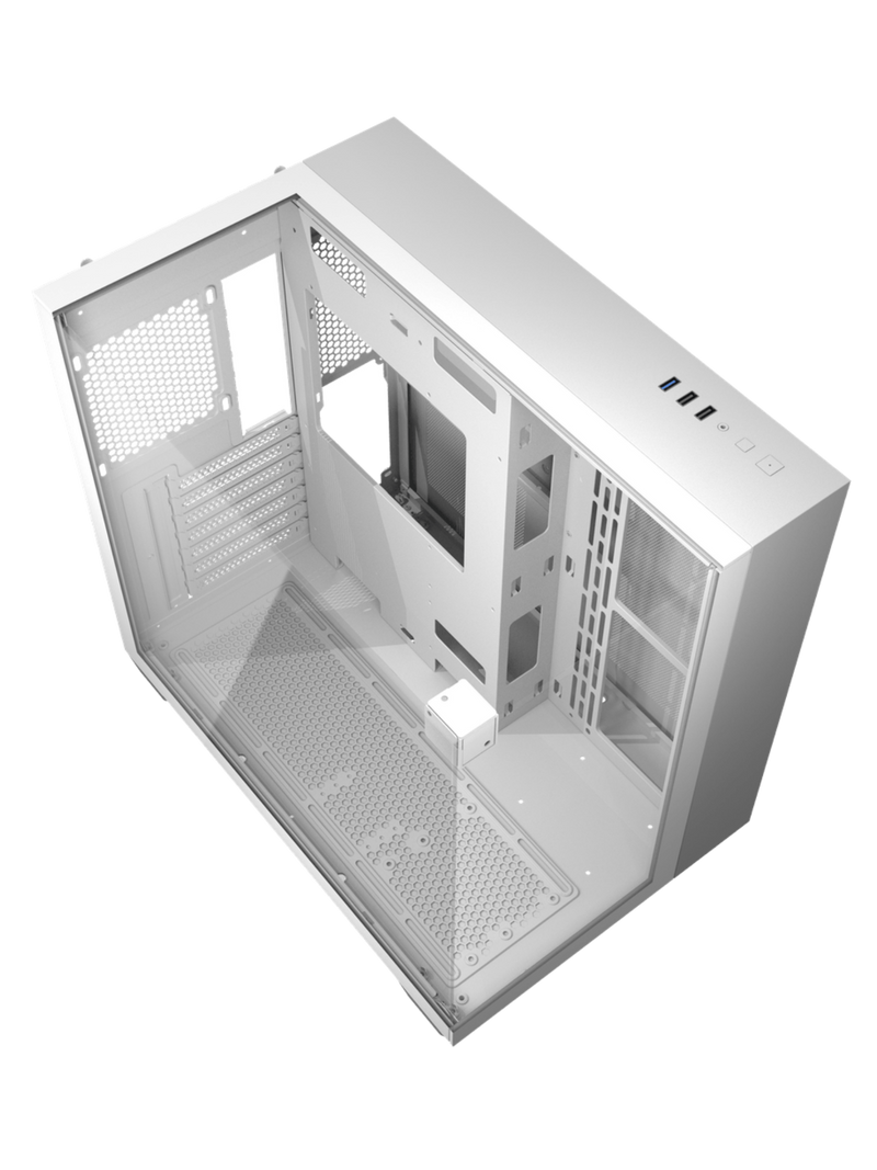 Darkflash TH285 Mid-Tower ATX Gaming Case - Tempered Glass - Without Fans - White - image 4