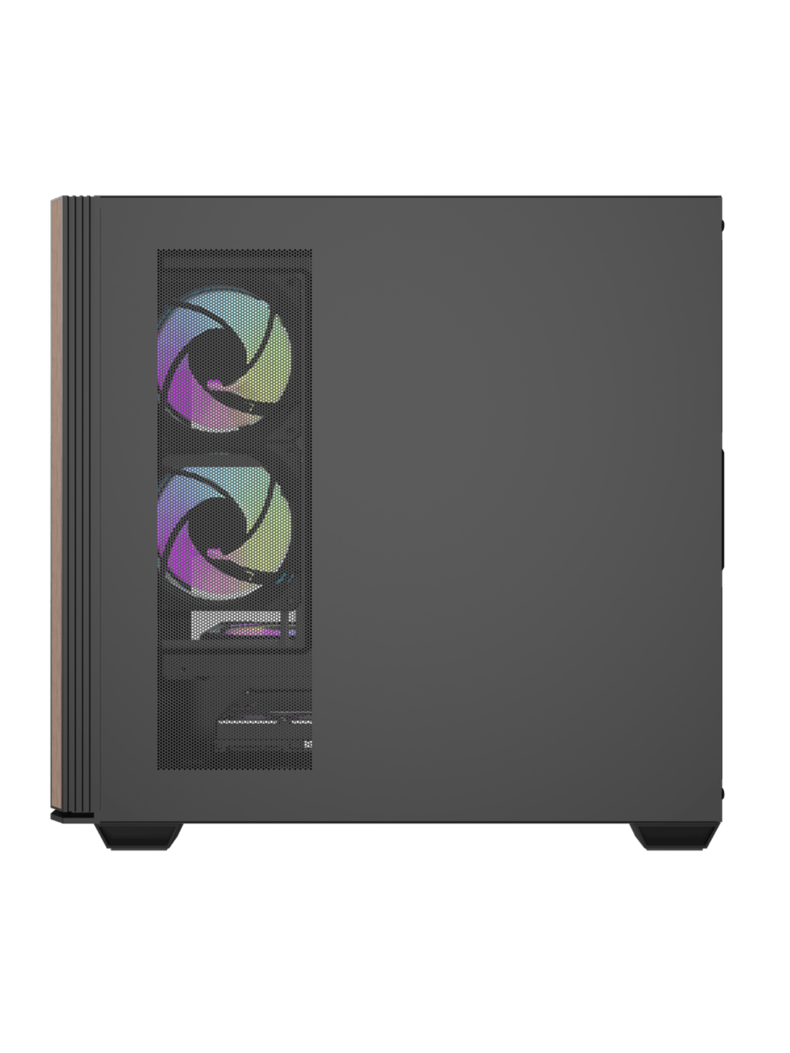 Darkflash DS900WS Mid-Tower ATX Gaming Case - Wood Inspired - Without Fans - Black-6