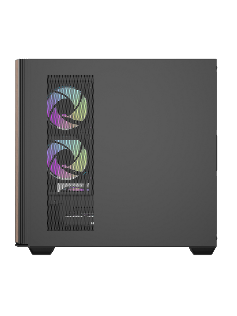 Darkflash DS900WS Mid-Tower ATX Gaming Case - Wood Inspired - Without Fans - Black-6