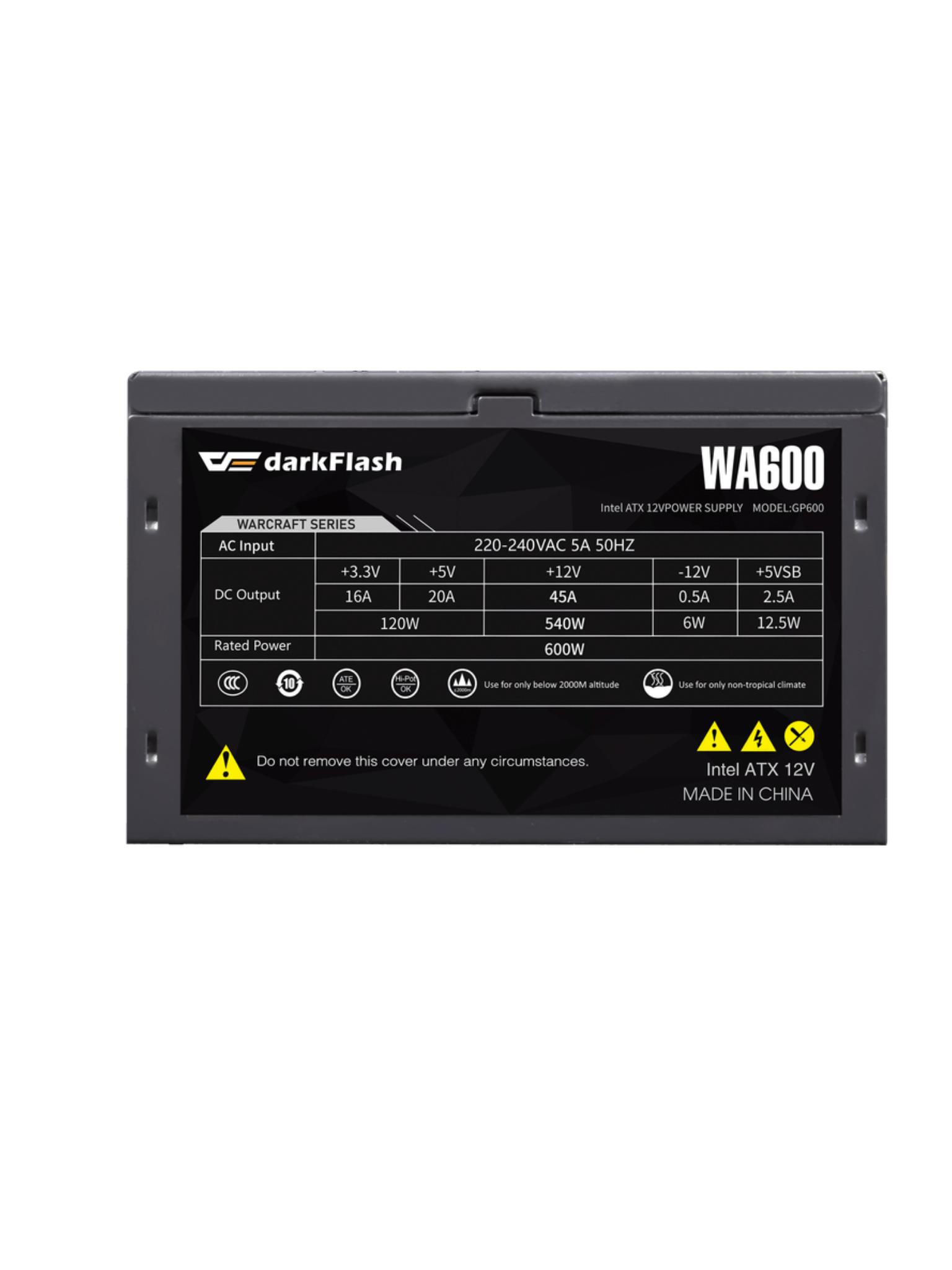 Darkflash WA600 Warcraft Series 600W Power Supply - Non Modular - Black-7