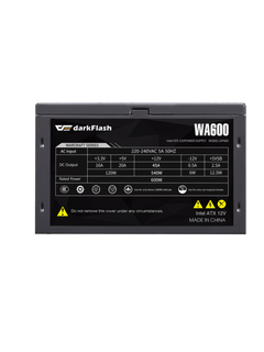 Darkflash WA600 Warcraft Series 600W Power Supply - Non Modular - Black-7