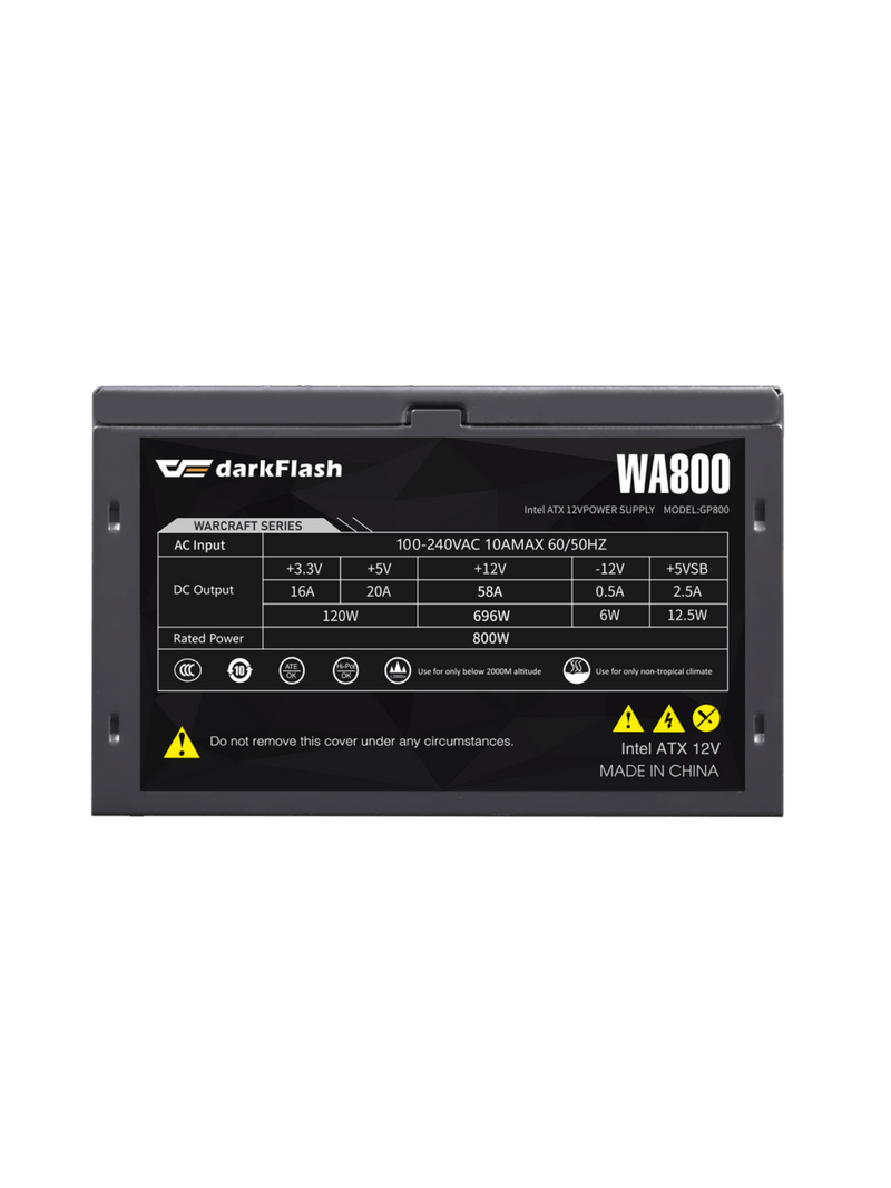 Darkflash WA800 Warcraft Series 800W Power Supply - Non Modular - Black-7