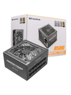 Darkflash PMT850W Gold 80+ 850W Power Supply - Fully Modular - Coated Cables - Black-1