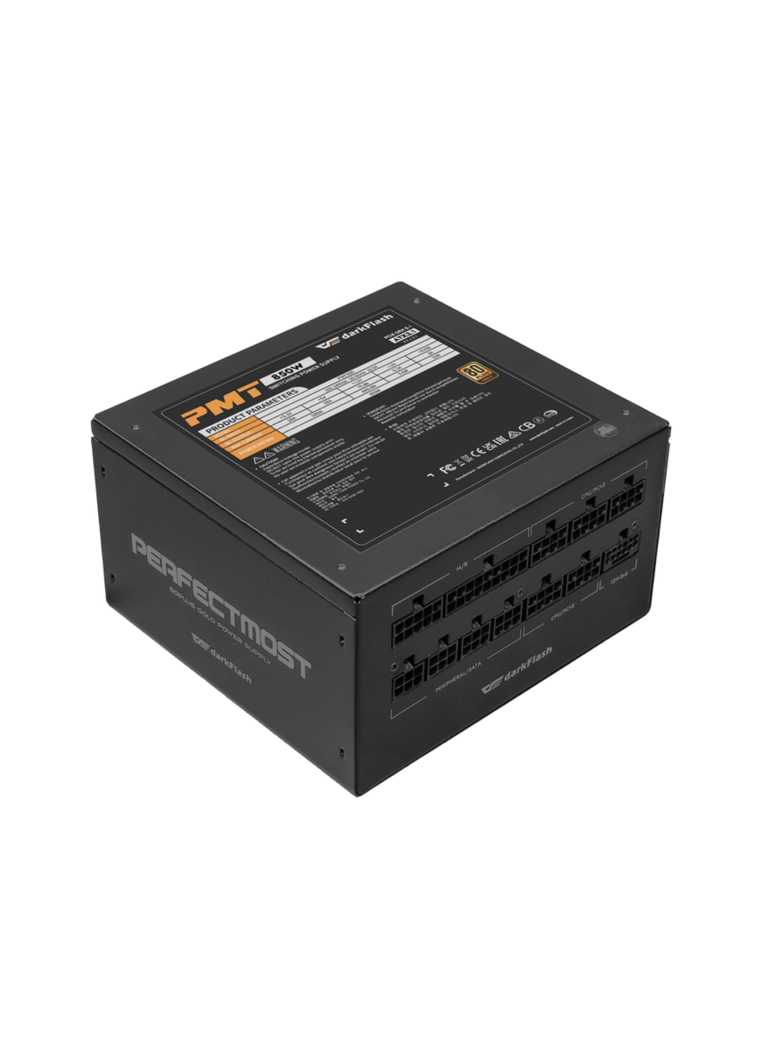 Darkflash PMT850W Gold 80+ 850W Power Supply - Fully Modular - Coated Cables - Black-5