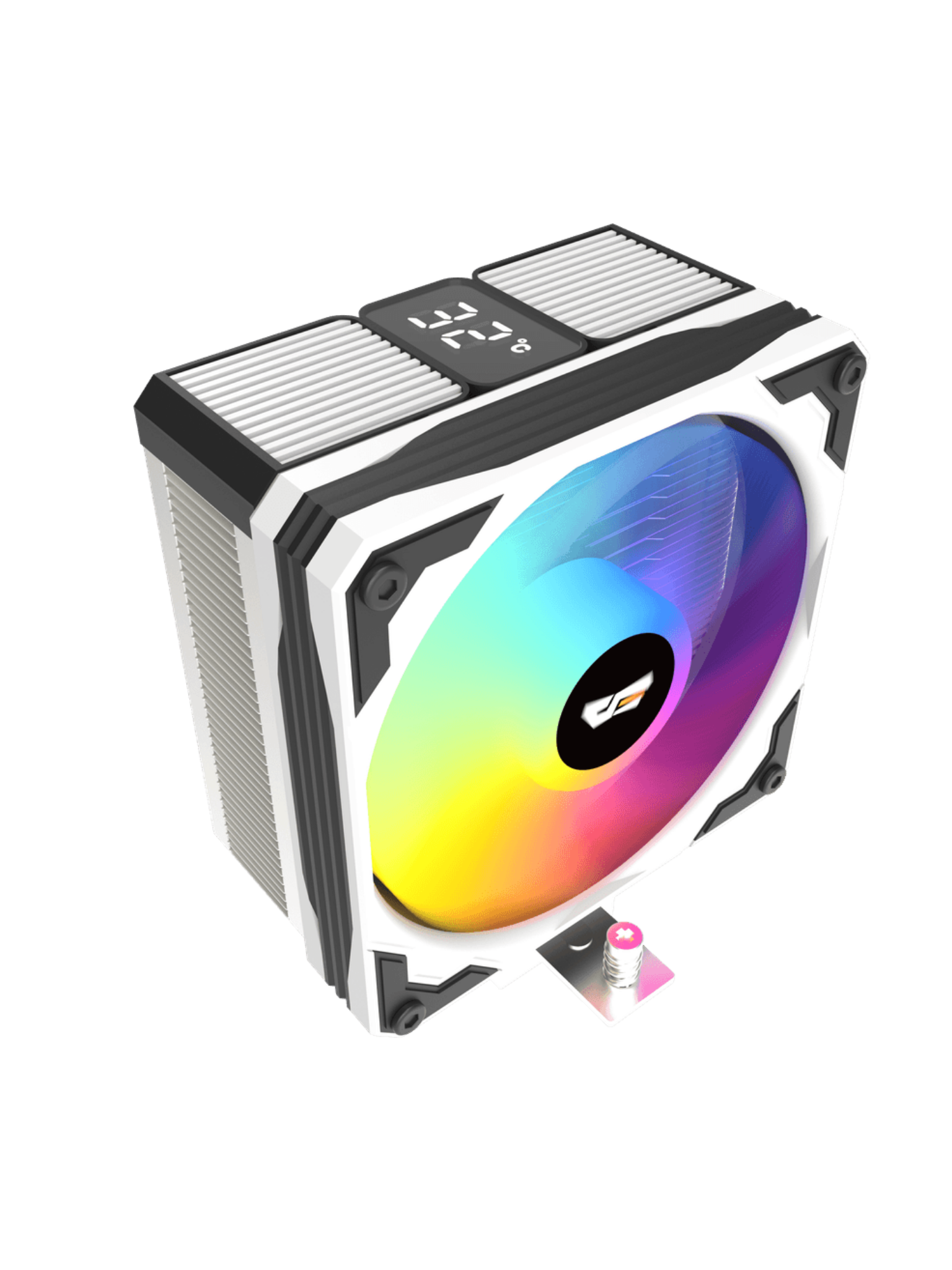 Darkflash M400 Tower CPU Air Cooler with Temperature Digital Display - Black & White-1