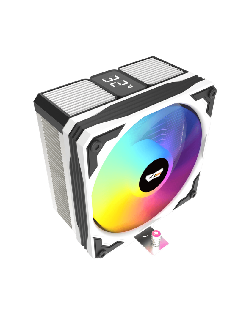 Darkflash M400 Tower CPU Air Cooler with Temperature Digital Display - Black & White-1