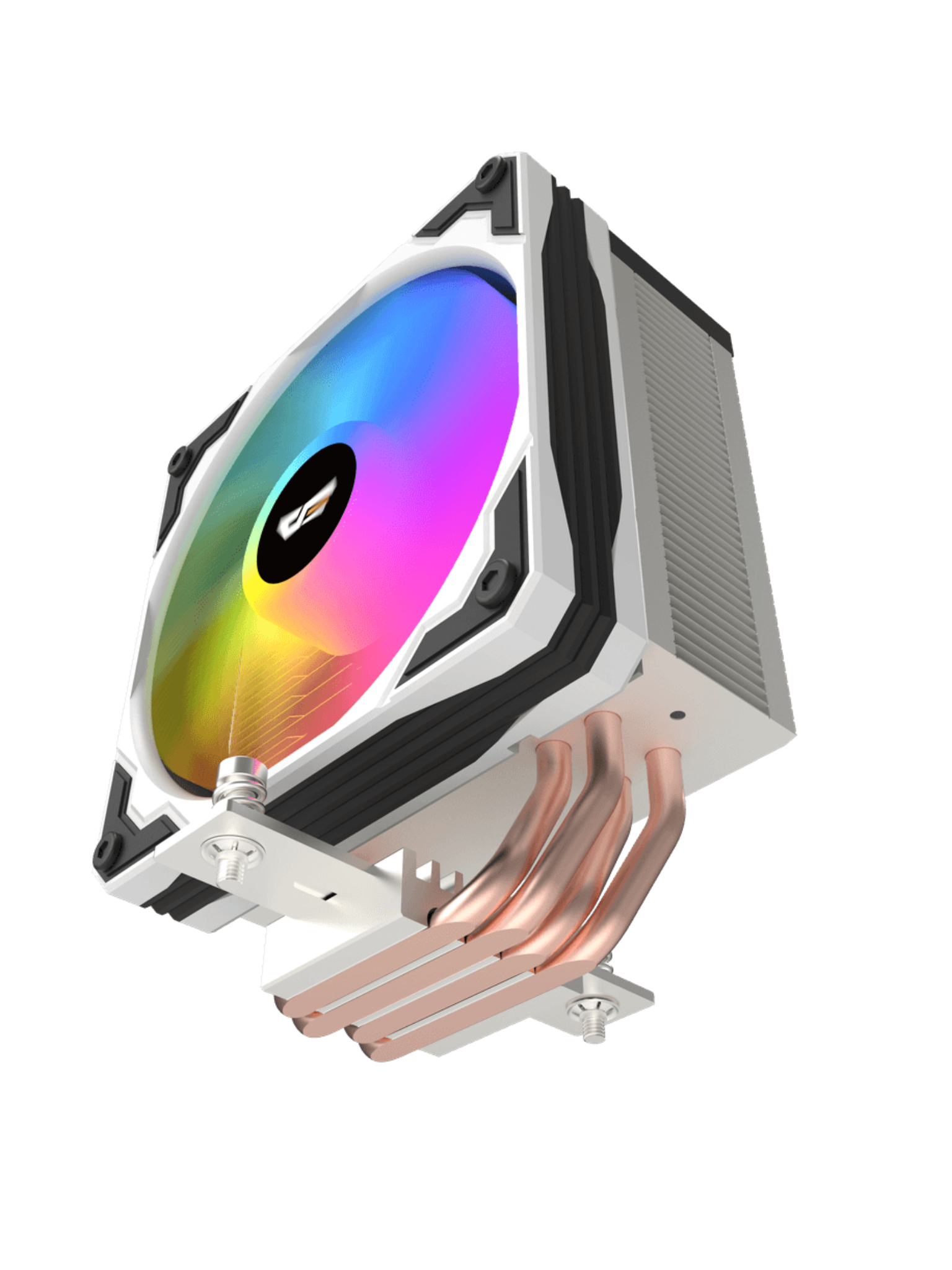 Darkflash M400 Tower CPU Air Cooler with Temperature Digital Display - Black & White-2
