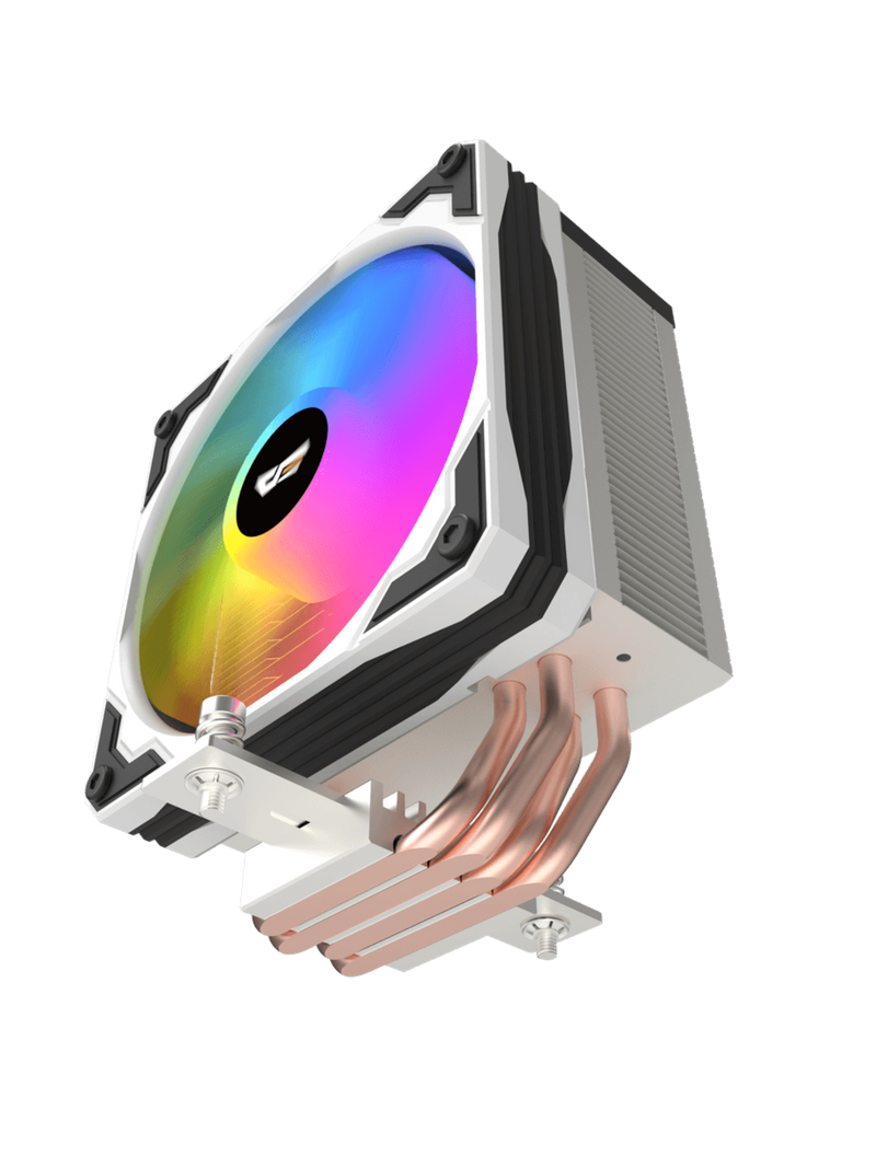 Darkflash M400 Tower CPU Air Cooler with Temperature Digital Display - Black & White-2
