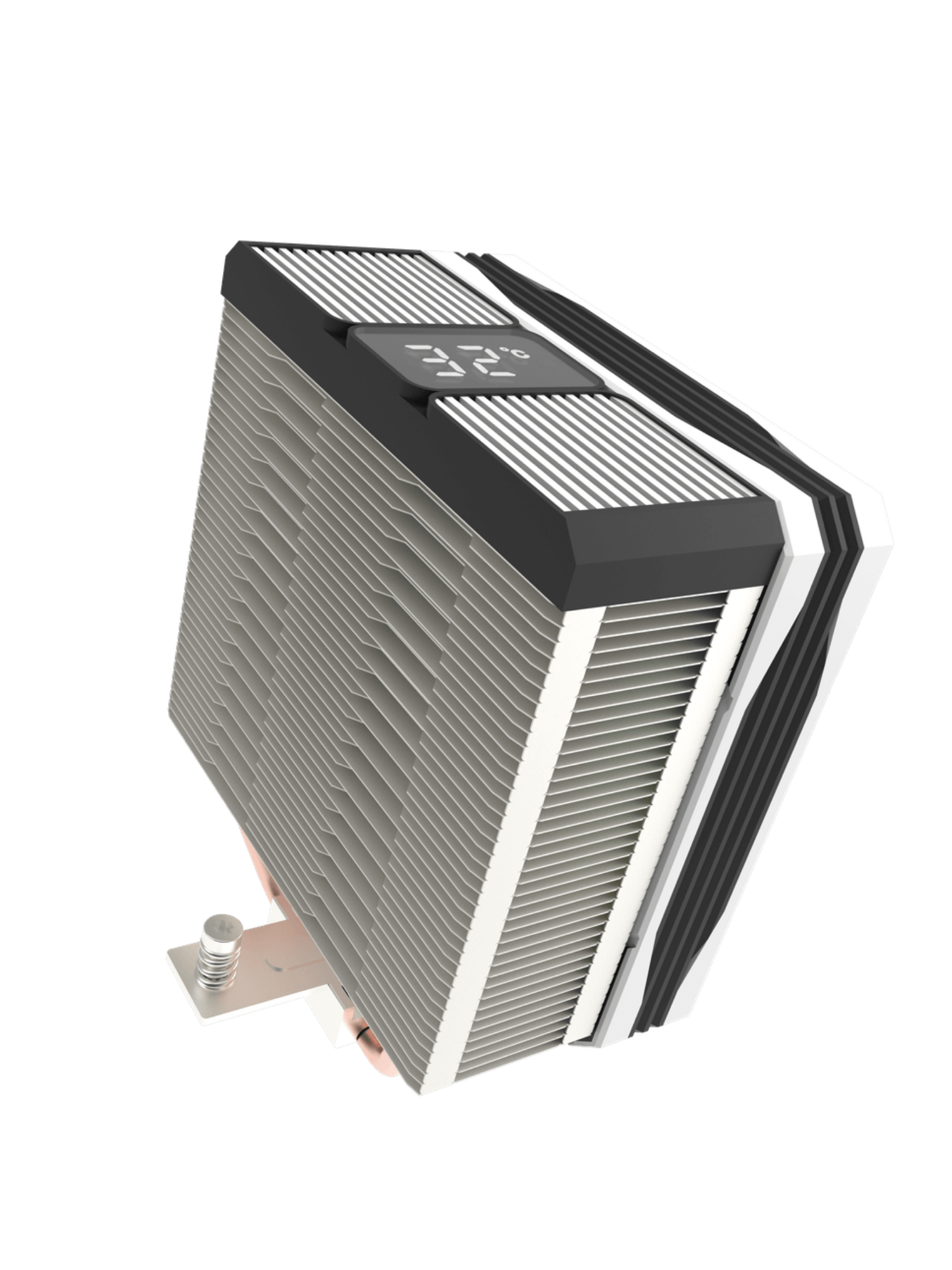 Darkflash M400 Tower CPU Air Cooler with Temperature Digital Display - Black & White-6