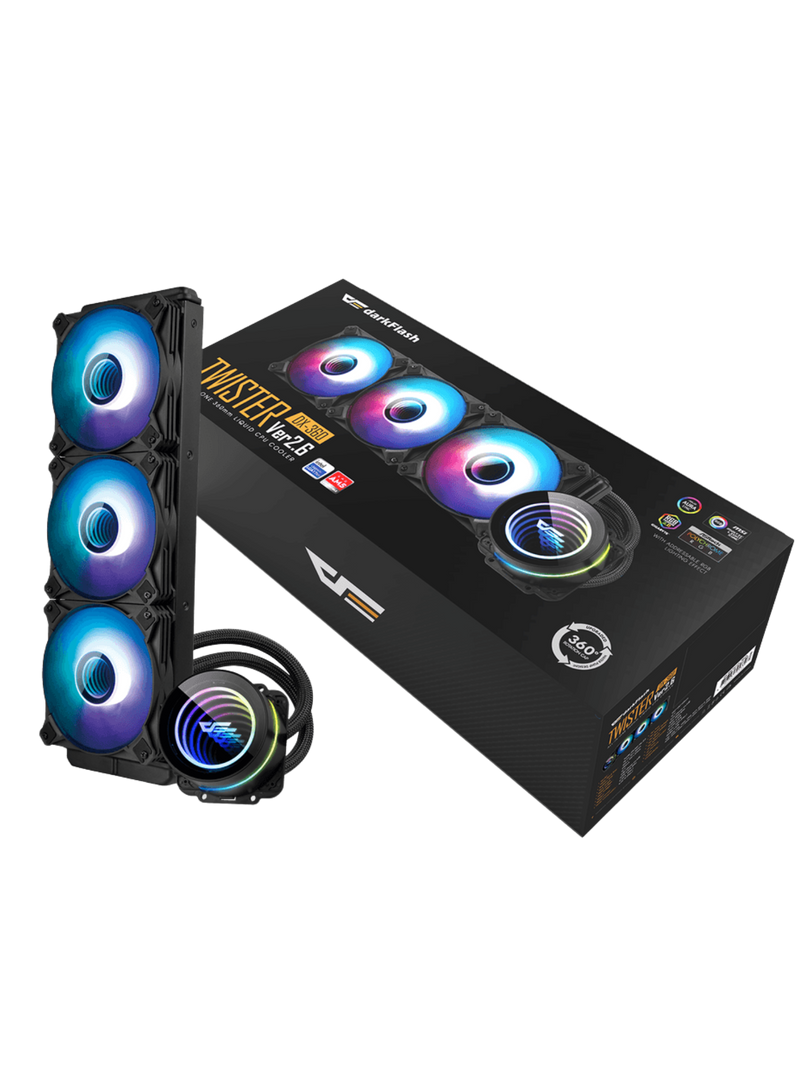 Darkflash DX360 ARGB 360mm CPU Liquid Cooler - Black-4