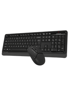 A4Tech Fstyler FG1012 Wireless Mouse & Keyboard Combo - English/Arabic - Black-1