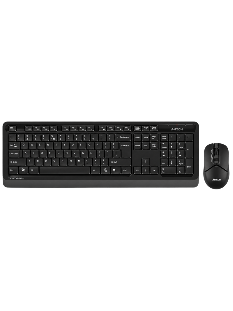 A4Tech Fstyler FG1012 Wireless Mouse & Keyboard Combo - English/Arabic - Black-3
