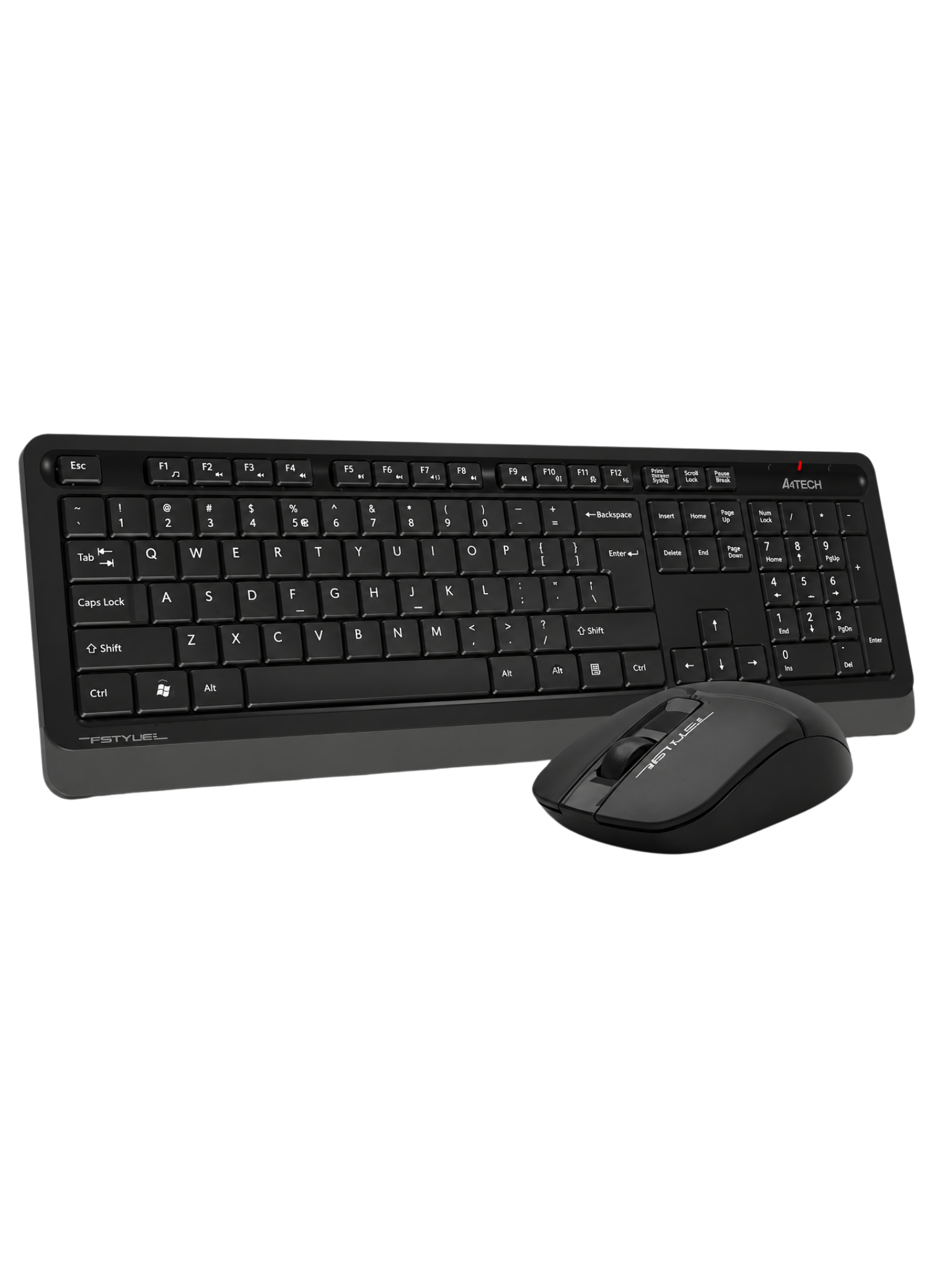 A4Tech Fstyler FG1012 Wireless Mouse & Keyboard Combo - English/Arabic - Black-2