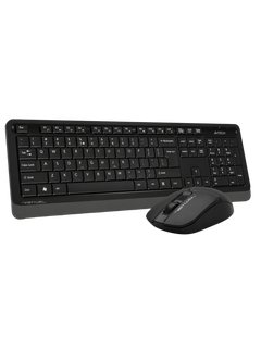 A4Tech Fstyler FG1012 Wireless Mouse & Keyboard Combo - English/Arabic - Black-2