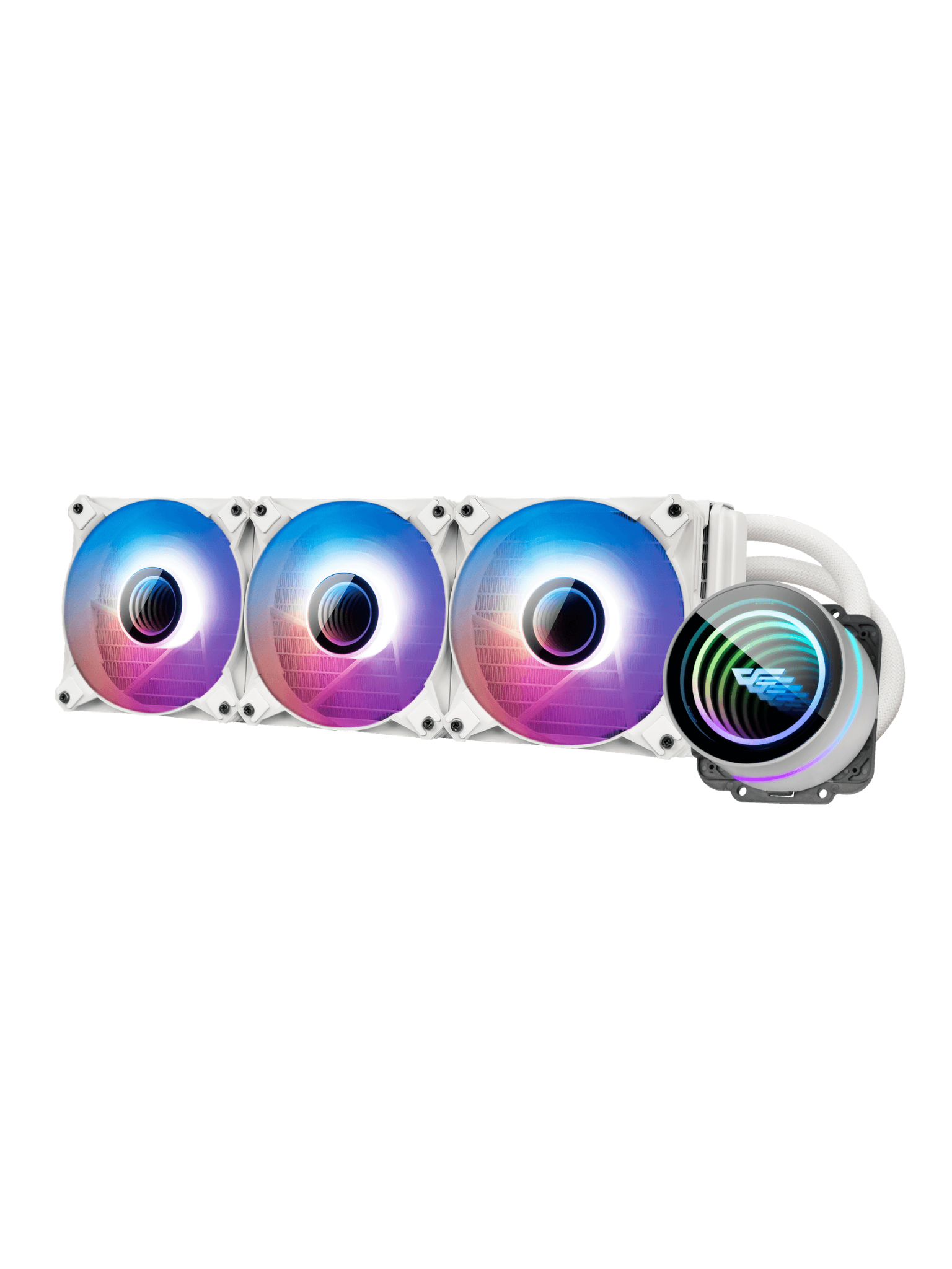 Darkflash DX360 CPU Liquid Cooler 360mm with ARGB Fans - White
