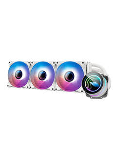 Darkflash DX360 CPU Liquid Cooler 360mm with ARGB Fans - White-1