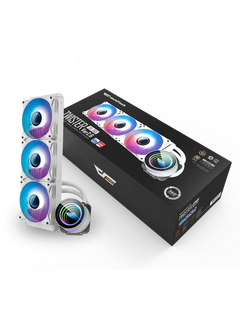 Darkflash DX360 CPU Liquid Cooler 360mm with ARGB Fans - White-5