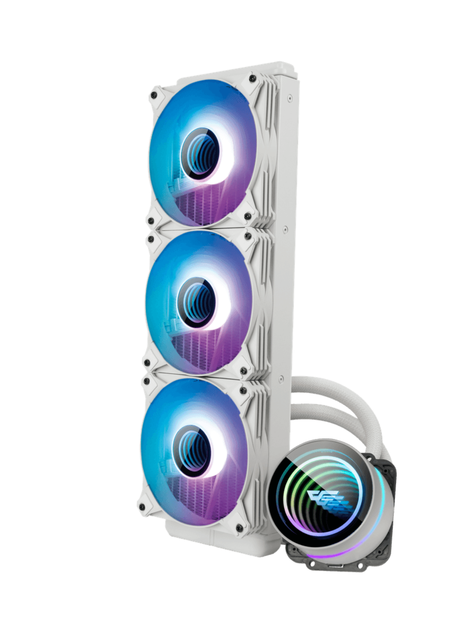 Darkflash DX360 CPU Liquid Cooler 360mm with ARGB Fans - White-3
