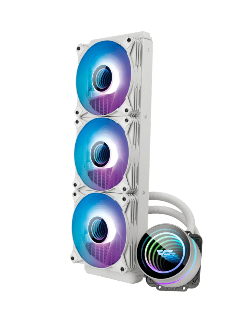 Darkflash DX360 CPU Liquid Cooler 360mm with ARGB Fans - White-3