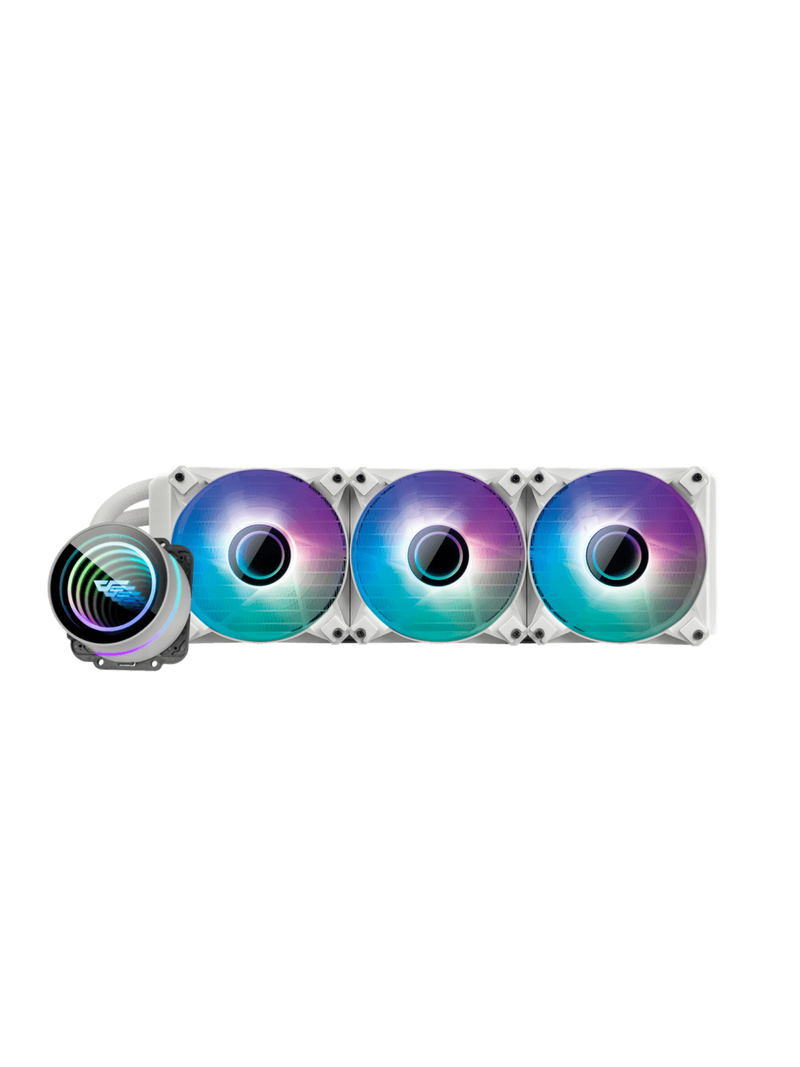 Darkflash DX360 CPU Liquid Cooler 360mm with ARGB Fans - White-2