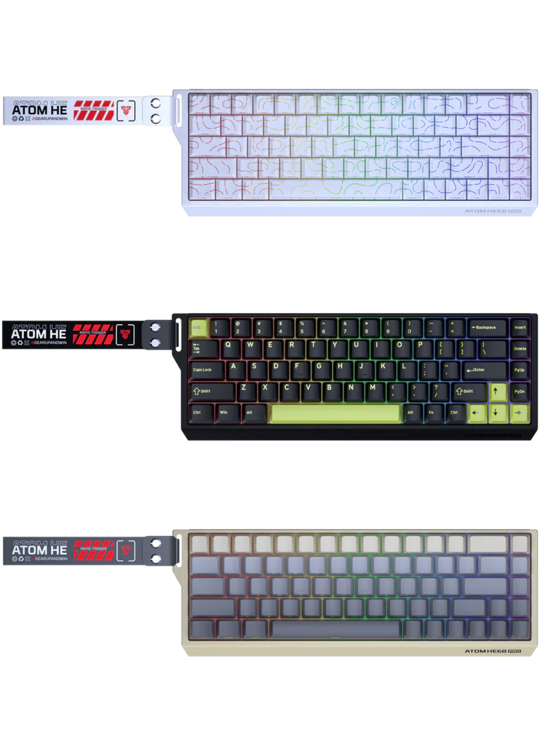 Fantech Atom Pro HE68 68% Magnetic Switch Gaming Keyboard - Tri-Mode - Wired, Wireless, Bluetooth - Rechargeable -  8K Polling Rate-1