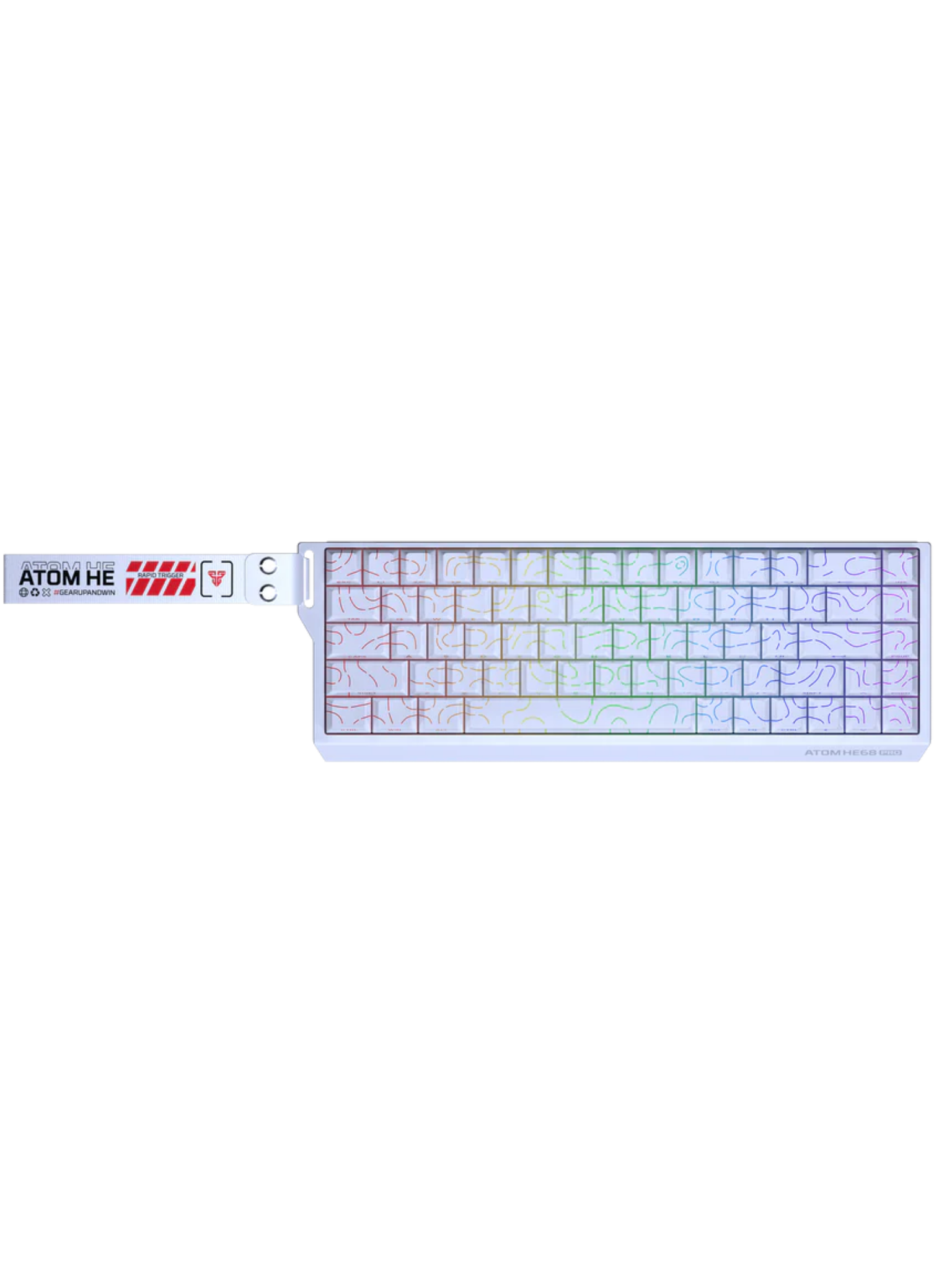 Fantech Atom Pro HE68 68% Magnetic Switch Gaming Keyboard - Tri-Mode - Wired, Wireless, Bluetooth - Rechargeable -  8K Polling Rate-3