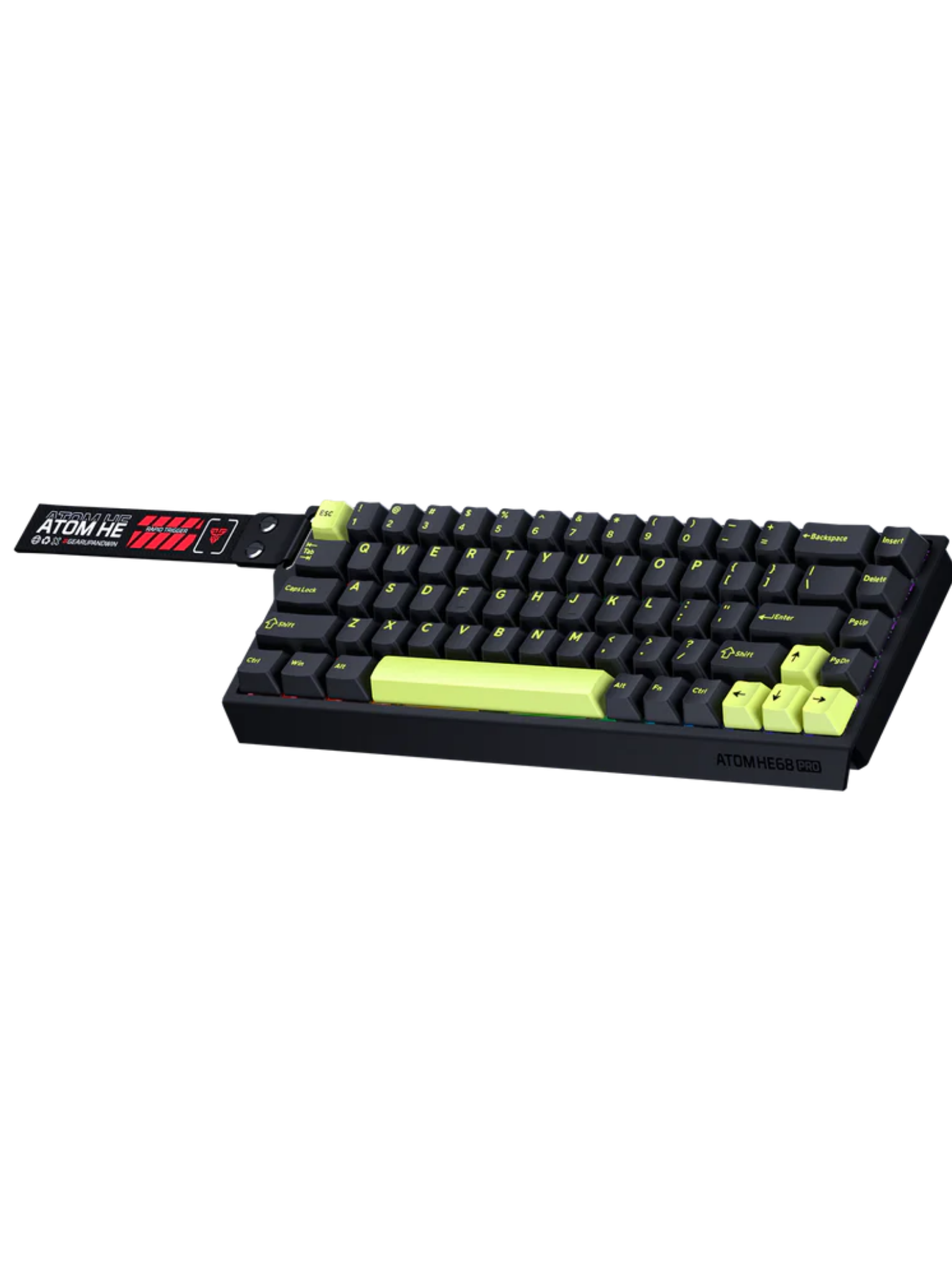 Fantech Atom Pro HE68 68% Magnetic Switch Gaming Keyboard - Tri-Mode - Wired, Wireless, Bluetooth - Rechargeable -  8K Polling Rate-6