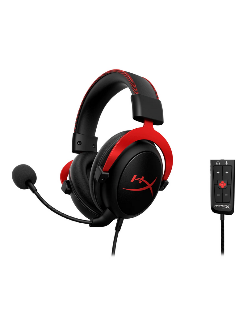 HyperX Cloud II Wired Gaming Headset - Black/Red-3