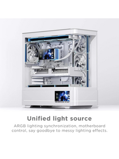 Jungle Leopard Pro Flow 360mm CPU Liquid Cooler with 5.5" Rotatable & Customizable Screen  & ARGB Fans - White-4
