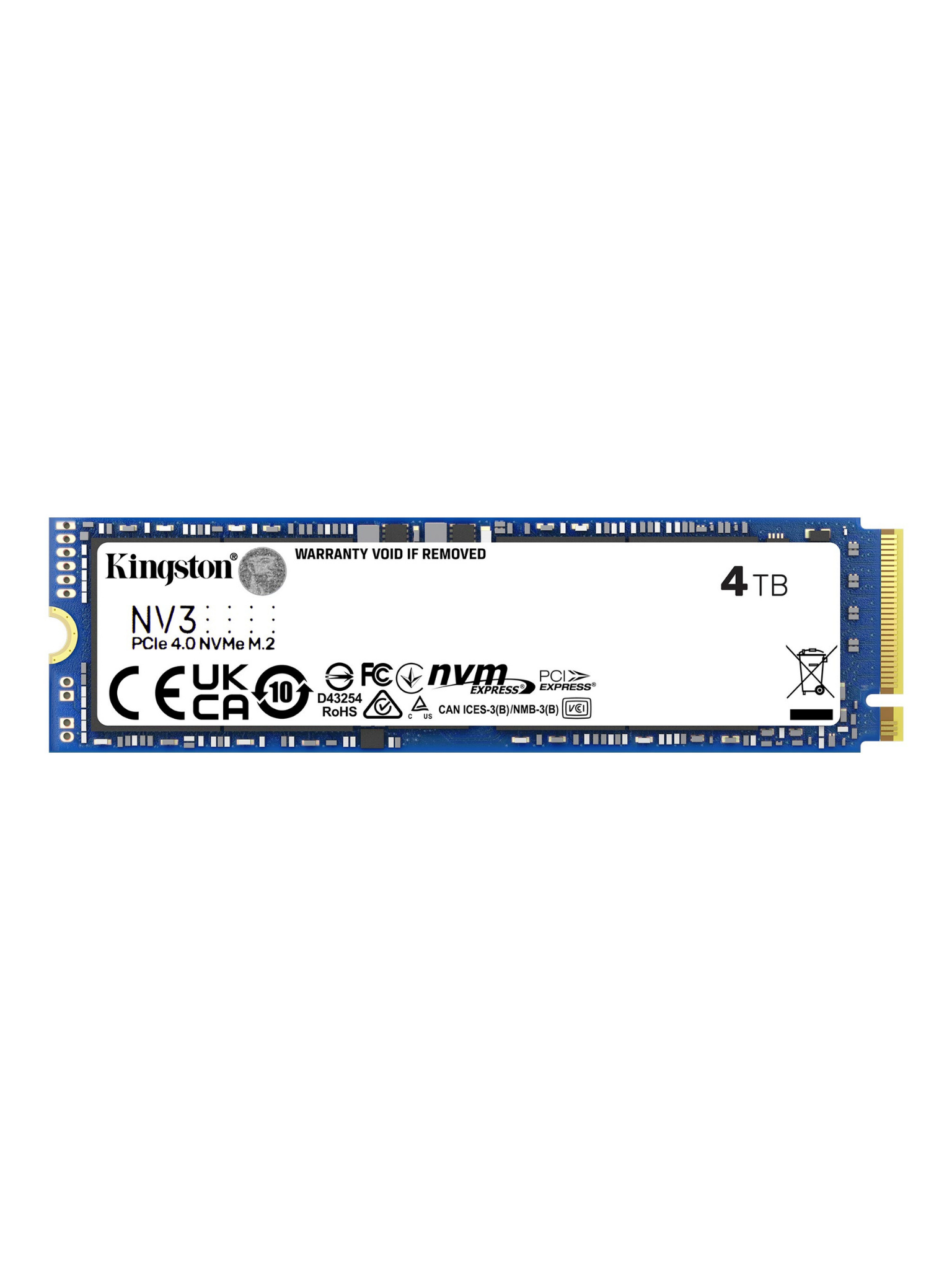 Kingston NV3 4TB PCIe NVMe SSD Gen 4 - 6000MB/s