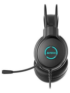 A4Tech Fstyler FH300U Neon Illuminate USB Stereo Headset - Black - view 3