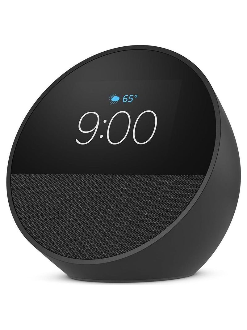 Amazon Echo Spot Smart Alarm Clock with Alexa, 2.83" Touchscreen - Black
