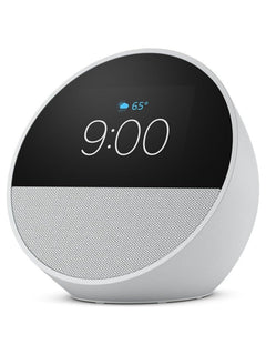 Amazon Echo Spot Smart Alarm Clock with Alexa, 2.83" Touchscreen - Glacier White - view 2