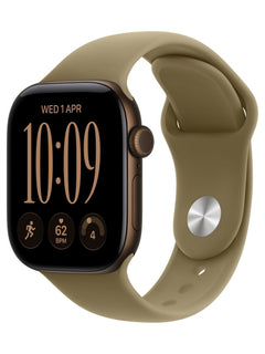 Apple Watch Series 12 GPS 42mm Aluminum Case with Sport Band S/M - Dark Bronze Case / Olive Band - view 2