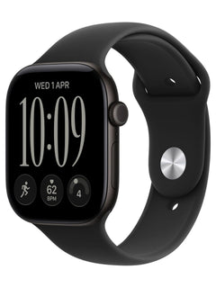 Apple Watch Series 12 GPS 46mm Aluminum Case with Sport Band M/L - Black Case / Black Band