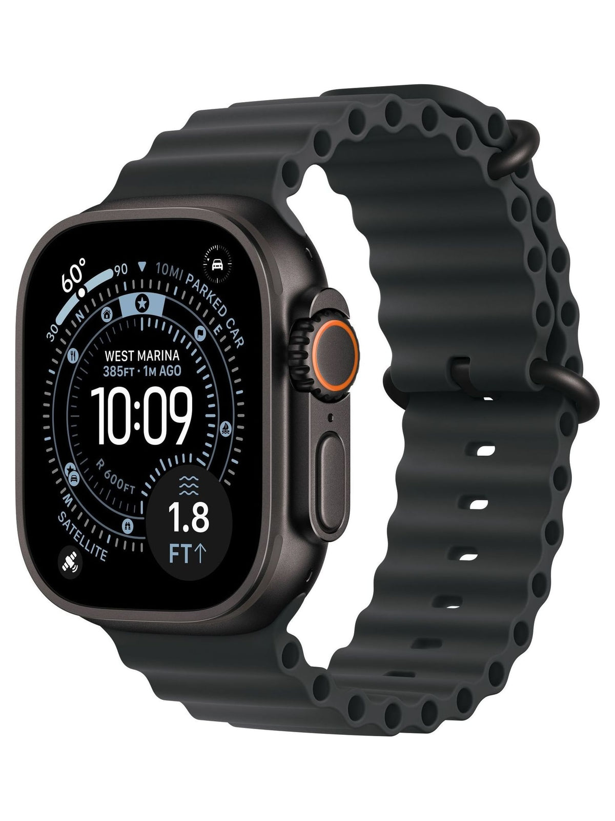 Apple Watch Ultra 3 GPS + Cellular 49mm Black Titanium Case with Black Ocean Band