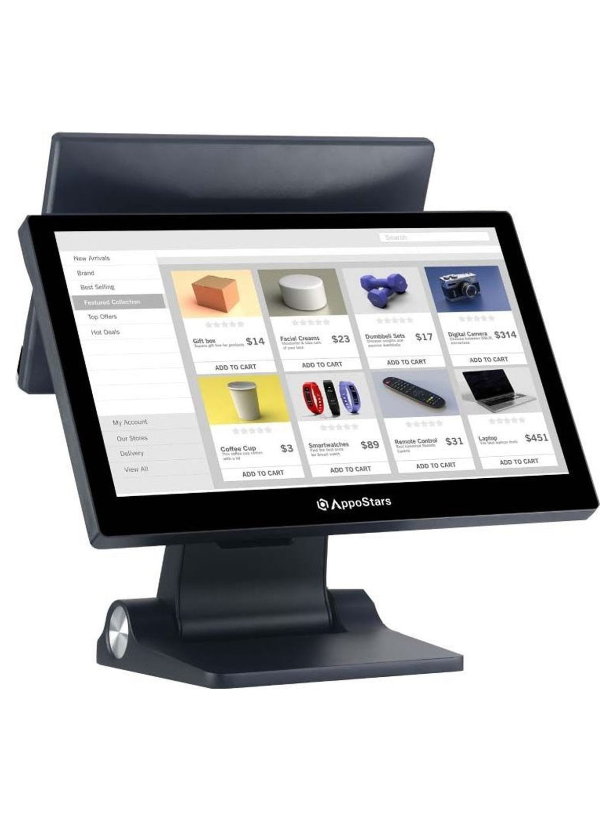 AppoStars AP-F7-G10 15.6" Foldable Touch POS System