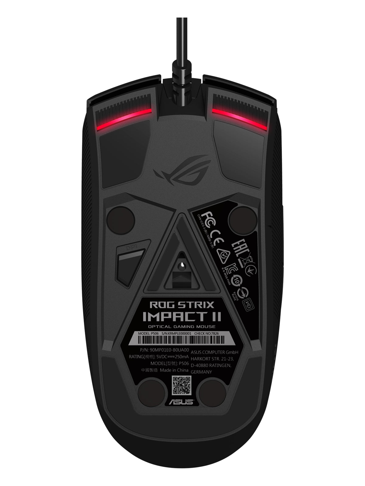 ASUS ROG Strix Impact II Wired Gaming Mouse, 6200 DPI, Ambidextrous, RGB - view 8