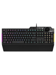 ASUS TUF Gaming K1 RGB Gaming Keyboard with Volume Knob and Wrist Rest - view 4