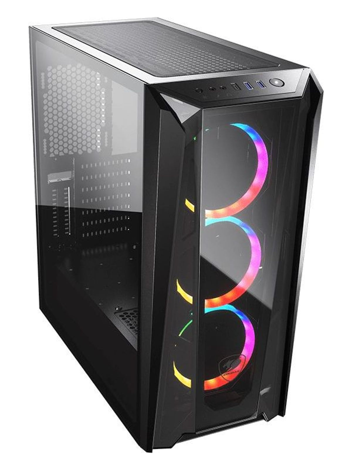 Cougar MX660-T RGB Mid-Tower PC Case, Tempered Glass, 3 x ARGB Fans, USB-C - view 2