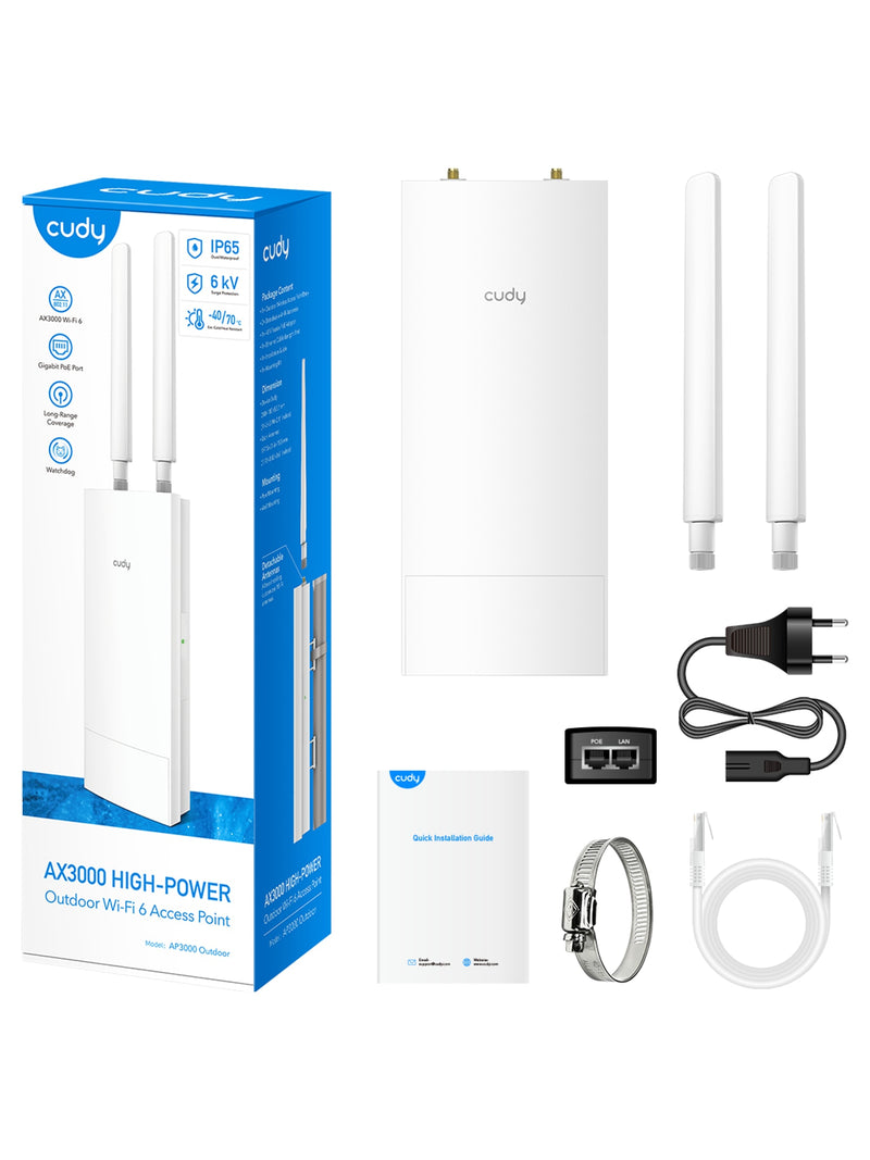 Cudy AP3000 Outdoor Indoor/Outdoor AX3000 High-Power Wi-Fi 6 Access Point - view 6