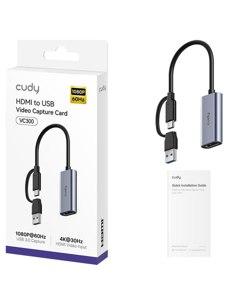 Cudy VC300 HDMI to USB Video Capture Card - view 2