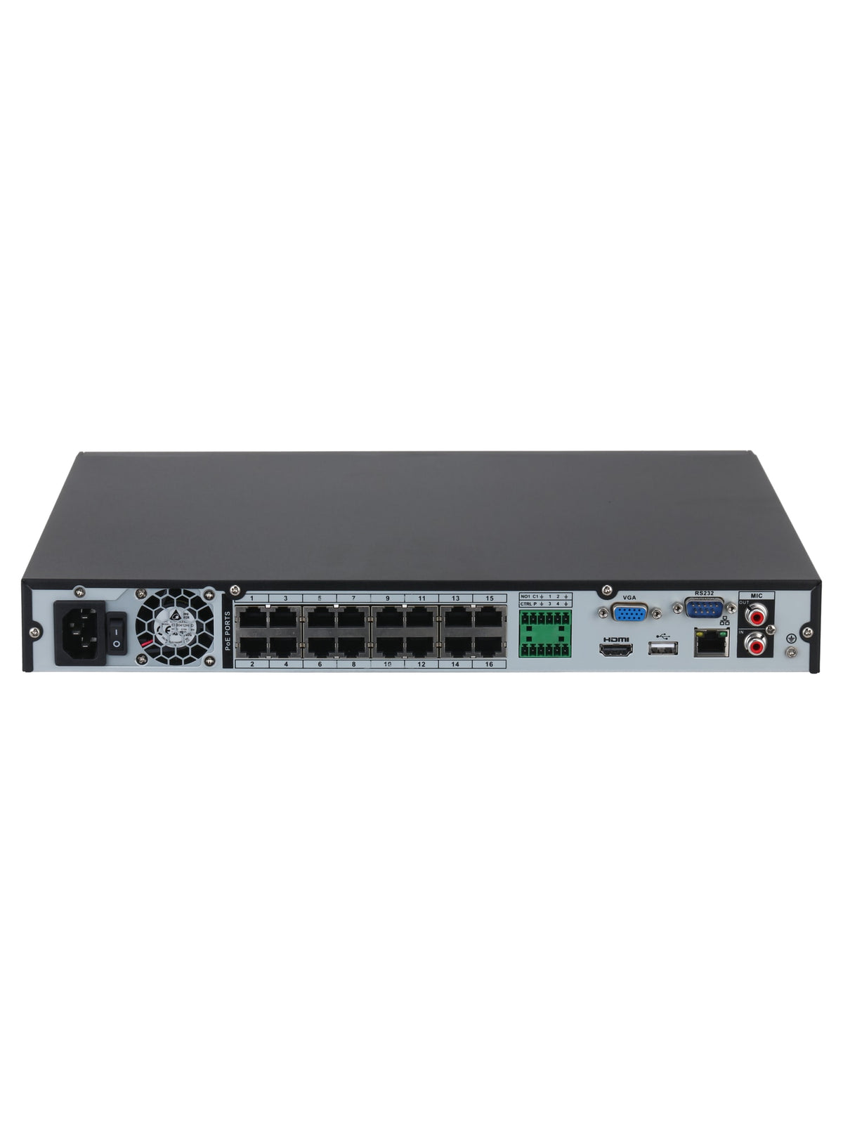 Dahua 16-Channel Lite 4K NVR, Up to 12MP, 4K HDMI, 2 SATA, 16 PoE Ports - view 3