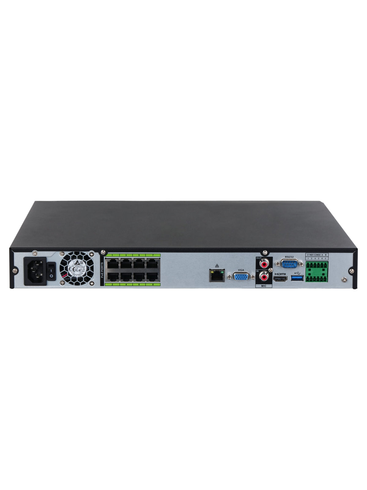 Dahua 8-Channel WizSense AI NVR, Up to 32MP, 8K HDMI, 2 SATA, 8 PoE Ports - view 3