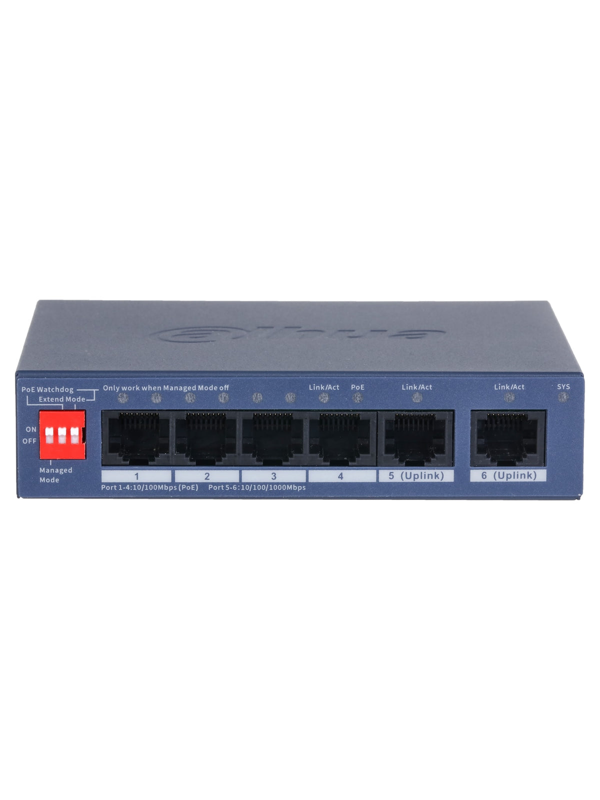 Dahua CS4006-4ET2GT-36 6-Port Cloud Managed Desktop Switch with 4-Port PoE (36W) - view 2