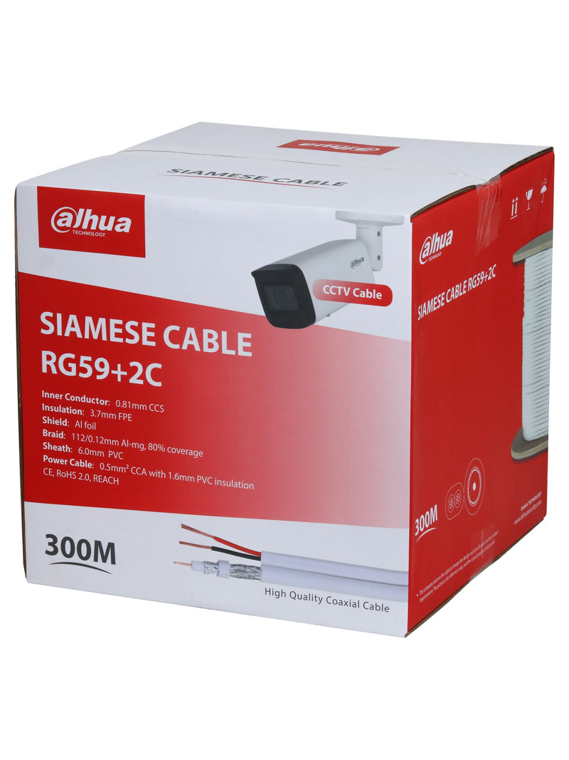 Dahua PFM941I-RG59N/20-300 Mini RG59 Coaxial Cable with 2x0.5mm² Power, 300m - view 2