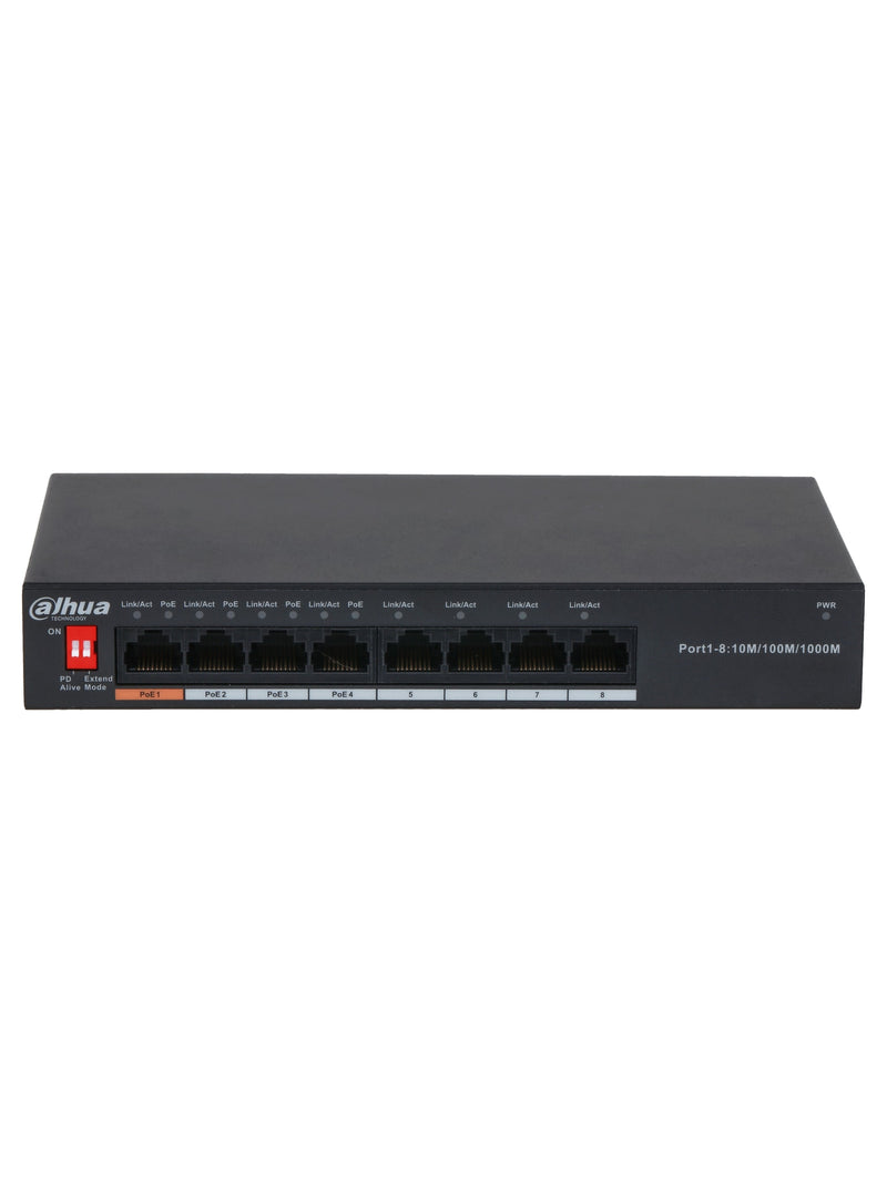 Dahua PFS3008-8GT-60-V2 8-Port Unmanaged Desktop Switch with 4-Port PoE (60W) - view 2