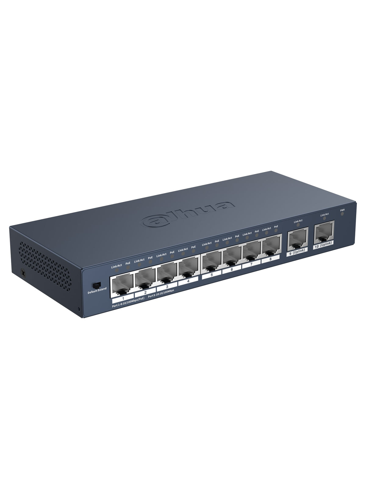 Dahua S3010-8ET2ET-60 10-Port Unmanaged Desktop Switch with 8-Port PoE (60W)